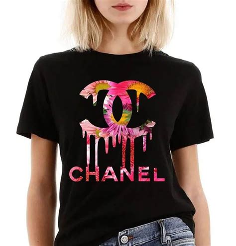 t shirt stampa vp chanel|Chanel shirts for women.